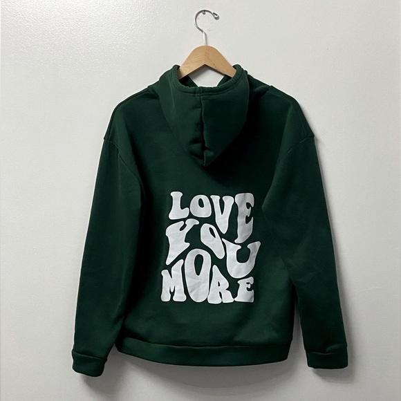 SHEIN ‘Love You More’ Hoodie - Picture 1 of 3